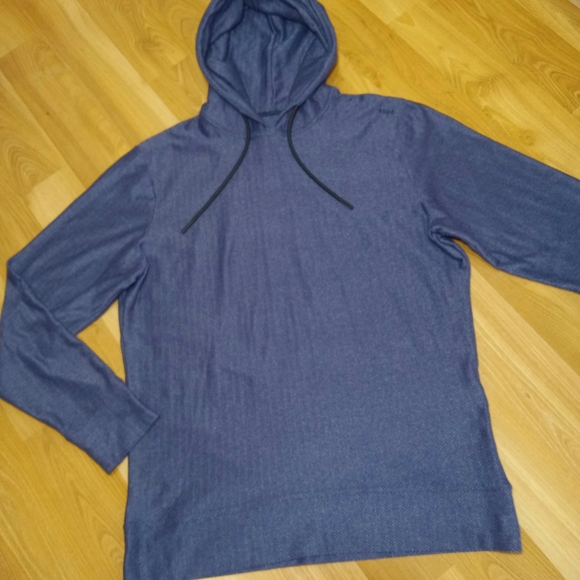 SODO Aparel Navy Performance Herringbone Hoodie *Size: Large - Picture 2 of 11